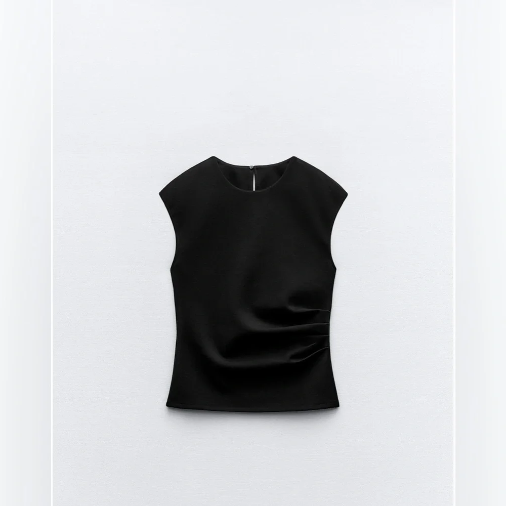 ZARA RUCHED INTERLOCK TOP M - Picture 2 of 7